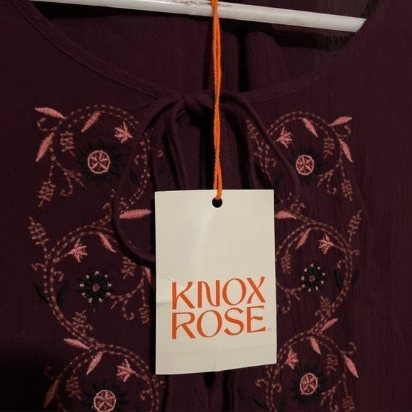 KNOX Rose Woman's Long Sleeve Embroidered A-line Maxi Dress size Medium boho - Picture 4 of 5